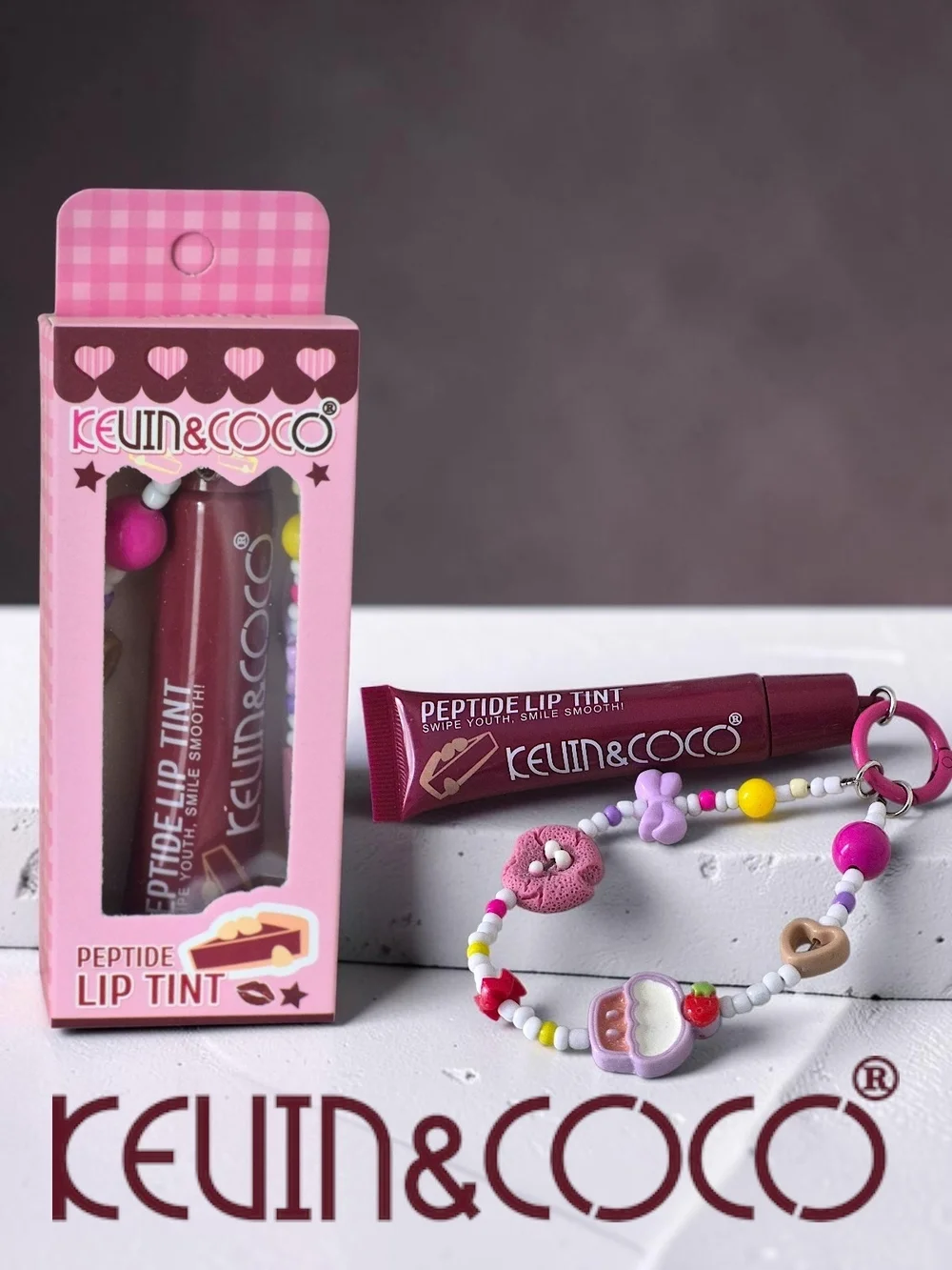 KEVIN & COCO Peptide Lip Tint with Keychain - 03 AUREN